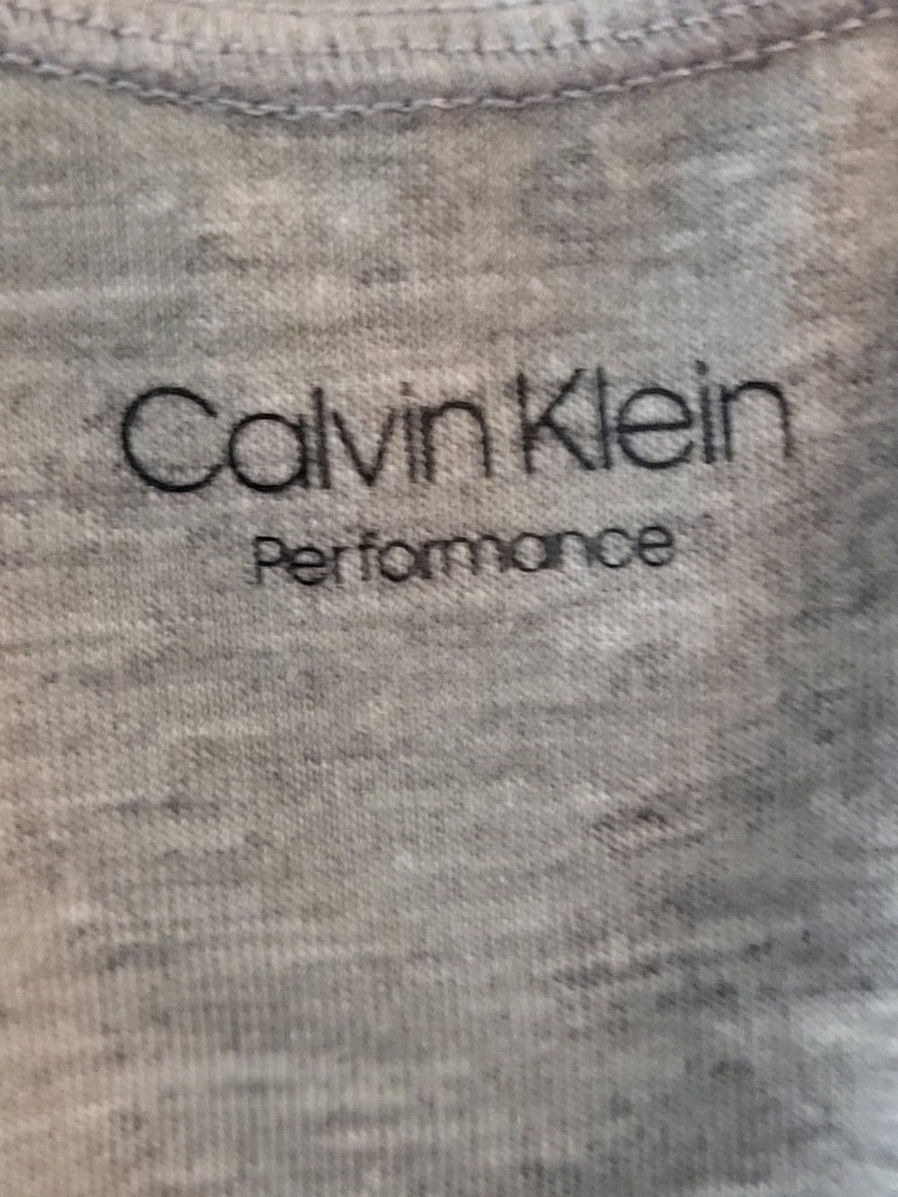 NWT Calvin Klein Performance Gray Cap-Sleeve Crisscross Back T-Shirt - Size L* - Picture 3 of 7